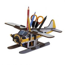 2052 - Hydravion Pot &agrave; Crayon kit en Bois &eacute;co certifi&eacute; - 9 x 24.6 x 28.7 cm