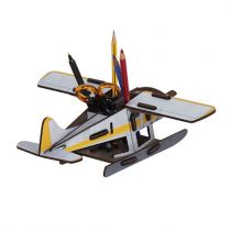 2052 - Hydravion Pot &agrave; Crayon kit en Bois &eacute;co certifi&eacute; - 9 x 24.6 x 28.7 cm