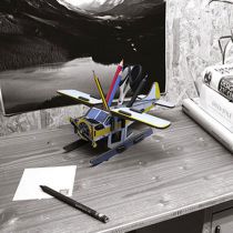2052 - Hydravion Pot &agrave; Crayon kit en Bois &eacute;co certifi&eacute; - 9 x 24.6 x 28.7 cm