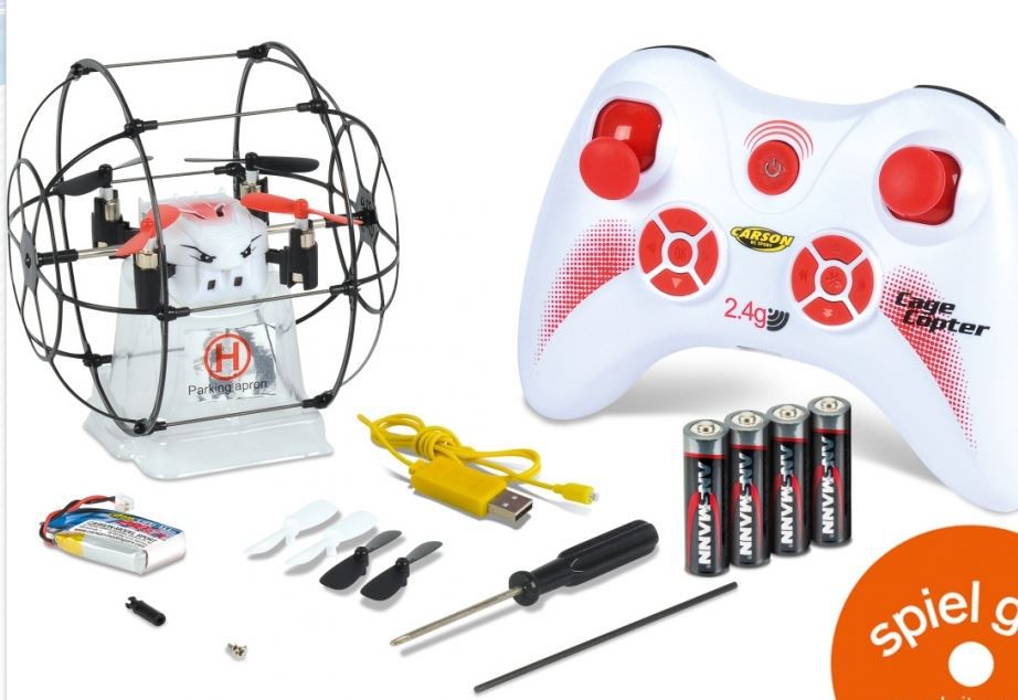 500507090 - Drone quadricopt&egrave;re RC Sport X4 Cage Copter pr&ecirc;t &agrave; voler - CARSON