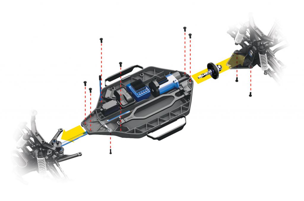 68086-4 - TRAXXAS SLASH - 4x4 - 1/10 BRUSHLESS - TSM - WIRELESS - iD