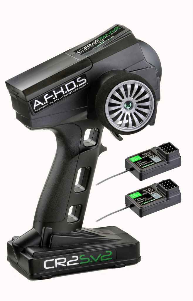 ABSIMA 2000101 - Radio 2 voies  CR2S.V2  2.4GHz avec 2 r&eacute;cepteurs R3FS inclus