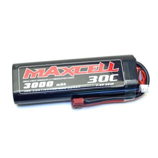 Accu LIPO pour appareil radiocommand&eacute; Accu LiPo 30C 7,4 V 3000 mA HC  2s3000HC