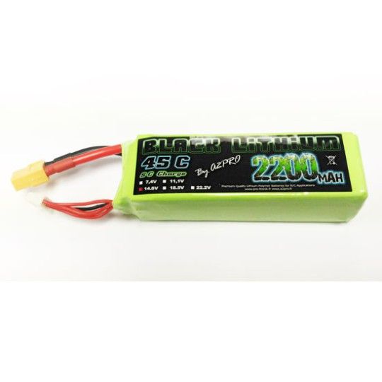 Accu LIPO pour appareil radiocommand&eacute; Accu LiPo Black Lithium 2200mAh 45C 4S  Z03L9220340