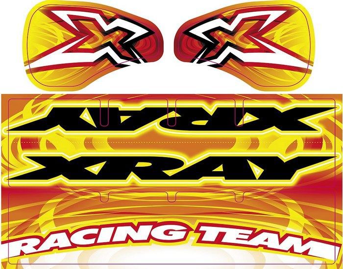 Autocollants d\'aileron XRAY Orange