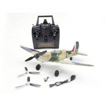 Avion de d&eacute;but t&eacute;l&eacute;command&eacute; V761-12 Volantex SPITFIRE avec stabilisateur de vol V761-12