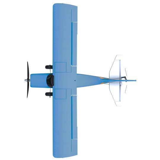 Avion &eacute;lectrique radiocommand&eacute; MAULE GYRO TRAINER bleu Mode 2 RTF Z7062004 