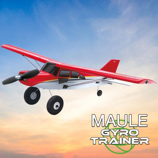 Avion &eacute;lectrique radiocommand&eacute; MAULE GYRO TRAINER rouge Mode 1 RTF Z7062001 
