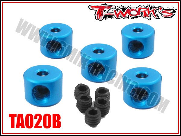 Bagues d\'arr&ecirc;t de 2 mm bleues T-Work\'s (5)