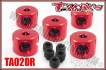 Bagues d\'arr&ecirc;t de 2 mm Rouge T-Work\'s (5)
