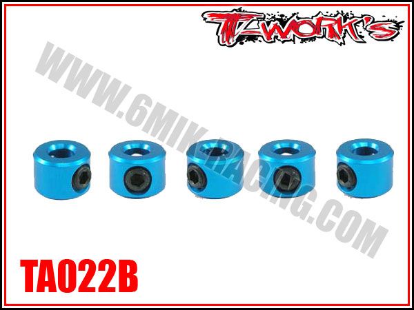 Bagues d\'arr&ecirc;t de 3 mm bleues T-Work\'s (5)