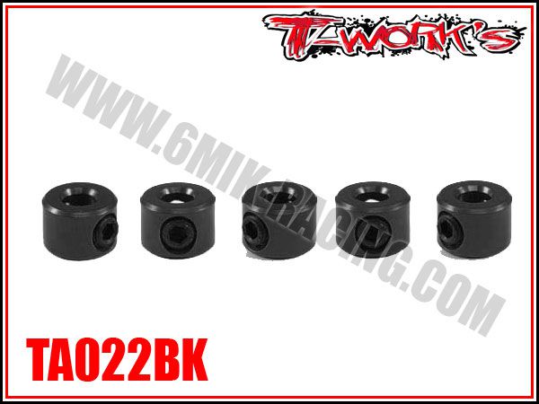 Bagues d\'arr&ecirc;t de 3 mm noires T-Work\'s (5)