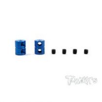 Bagues d\'arr&ecirc;t double de 2 mm V2  bleues T-Work\'s (2)