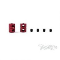 Bagues d\'arr&ecirc;t double de 2 mm V2  rouges T-Work\'s (2)
