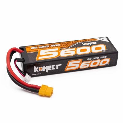 Batterie LiPo 2S 7,4V 5600mAh 60C HARD CASE KONECT KN-LP2S5600-xt60