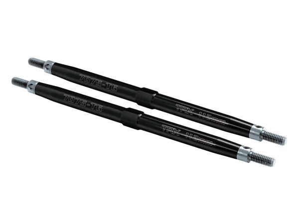 BIELLETTES AVANT ALU 7075-T6 ANODISEES NOIR 112MM (2) POUR MAXX