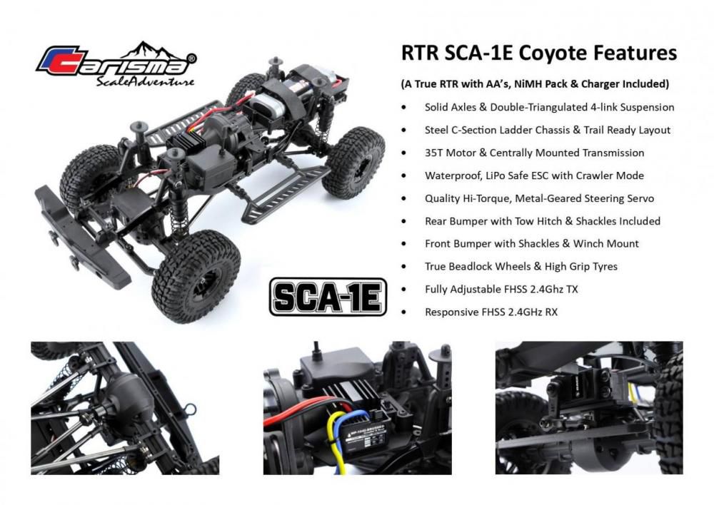 CARISMA Crawler 1/10&egrave;me SCA-1E Coyote (empattement 285mm) - CARI77768