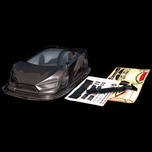 Carrosserie Concept Car prepeinte grise+Stick+aileron