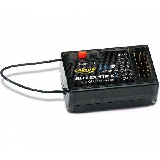 Carson R&eacute;cepteur Reflex Stick 2 6 voies 2.4Ghz - 500501537