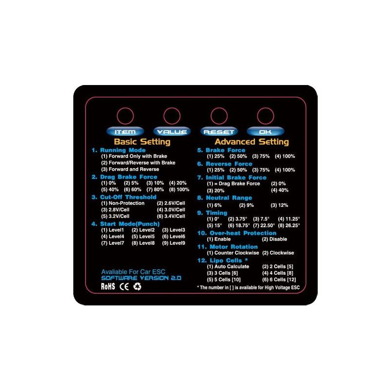 Carte de programmation pour contr&ocirc;leur Hobbywing - 86020010
