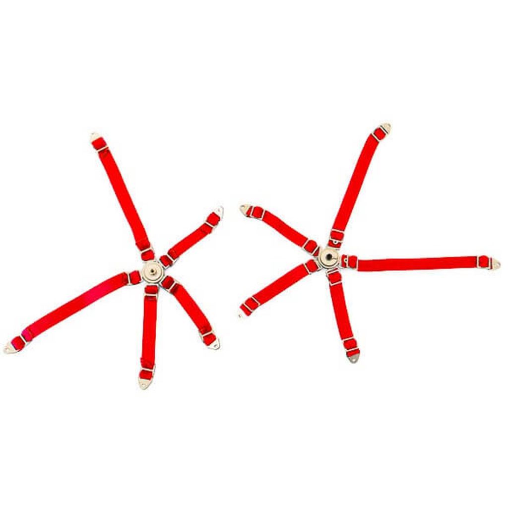 Ceinture de s&eacute;curit&eacute; de si&egrave;ge baquet Rouge avec attache en m&eacute;tal pour Crawler - Hobbytech - HT-SU1801078