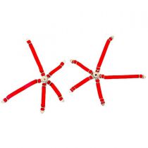 Ceinture de s�curit� de si�ge baquet Rouge avec attache en m�tal pour Crawler - Hobbytech - HT-SU1801078