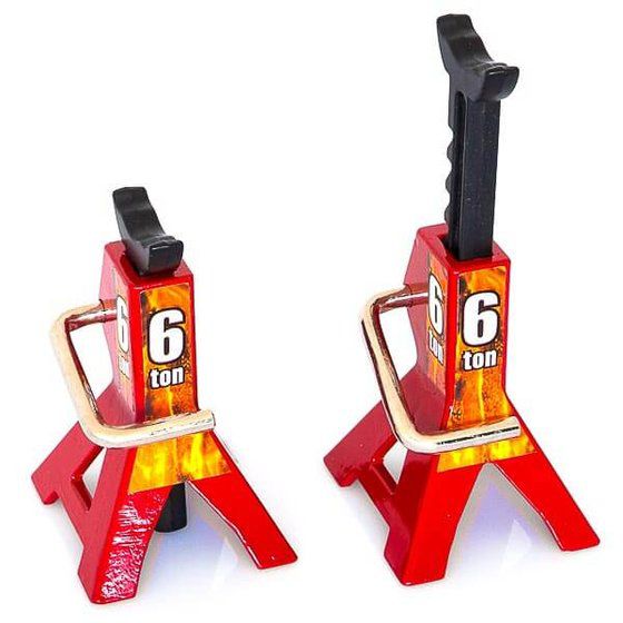 Chandelles (2) &agrave; cr&eacute;maill&egrave;re r&eacute;glable 6 Tonnes pour 1/10 - Hobbytech - HT-SU1801053