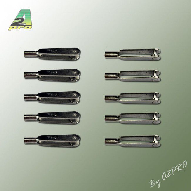 Chape acier nickel&eacute; M2 (10 pcs) - A2PRO - 6061