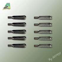 Chape acier nickel&eacute; M2 (10 pcs) - A2PRO - 6061