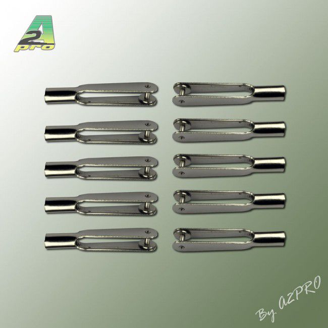 Chape acier nickel&eacute; M3 (10 pcs) - 6071