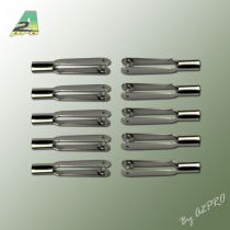 Chape acier nickel&eacute; M3 (10 pcs) - 6071