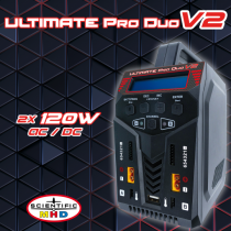 Chargeur pour accu pour appareil radiocommand&eacute; ULTIMATE PRO DUO V2 2 X 120W S022056