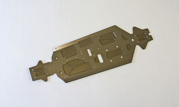 CHASSIS FRAISE EN ALU TRAITE DUR POUR  MBX8 - E2422 - Pi&egrave;ce d&eacute;tach&eacute;e MUGEN SEIKI