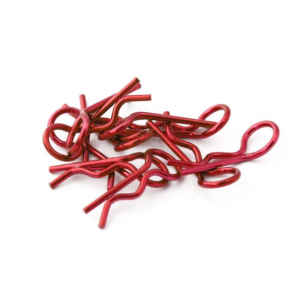 Clips de carrosserie 1 / 8eme rouge metallise (10pcs).