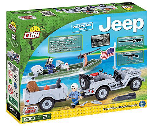 COBI - 24193 - Willys MB Marine Gris - 180 pi&egrave;ces 2 personnages