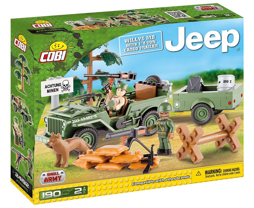 COBI 24192 - Jeep Willys avec remorque - 190 pi&egrave;ces - 2 figurines