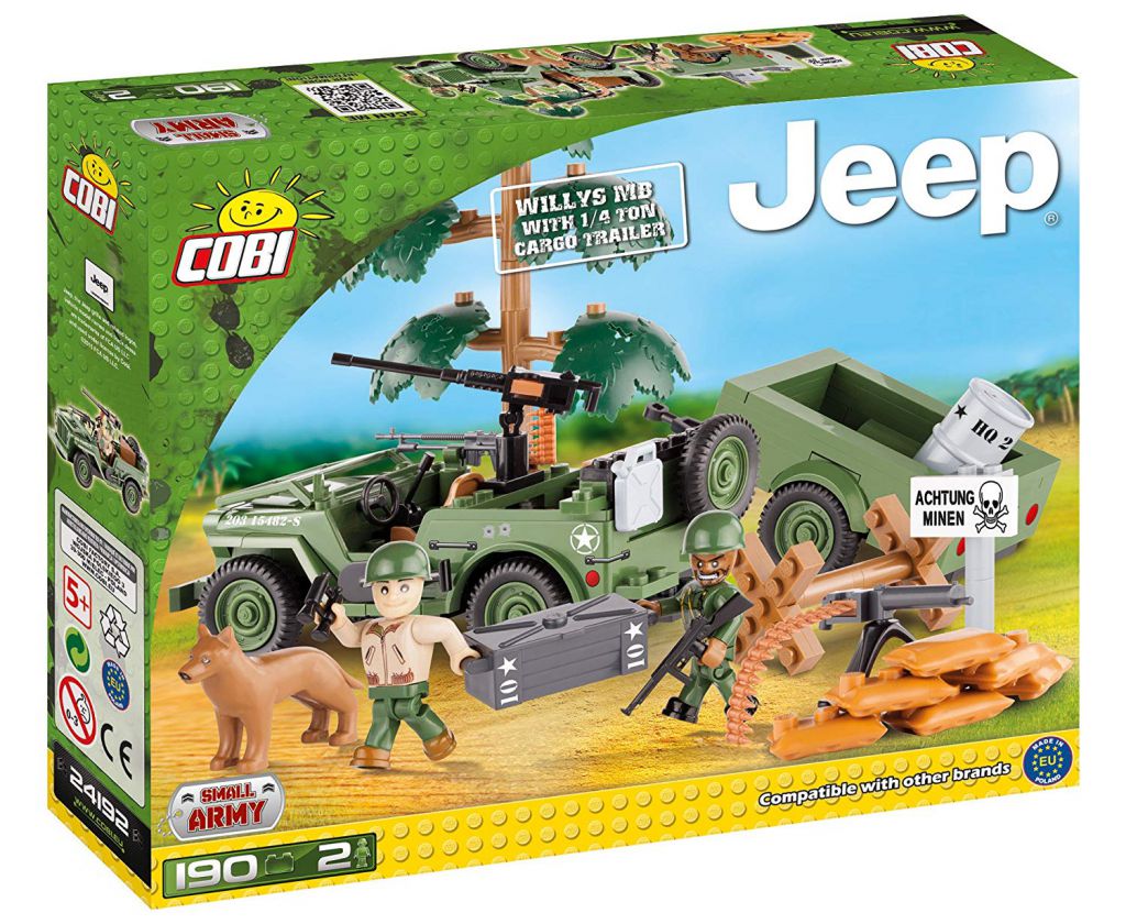 COBI 24192 - Jeep Willys avec remorque - 190 pi&egrave;ces - 2 figurines