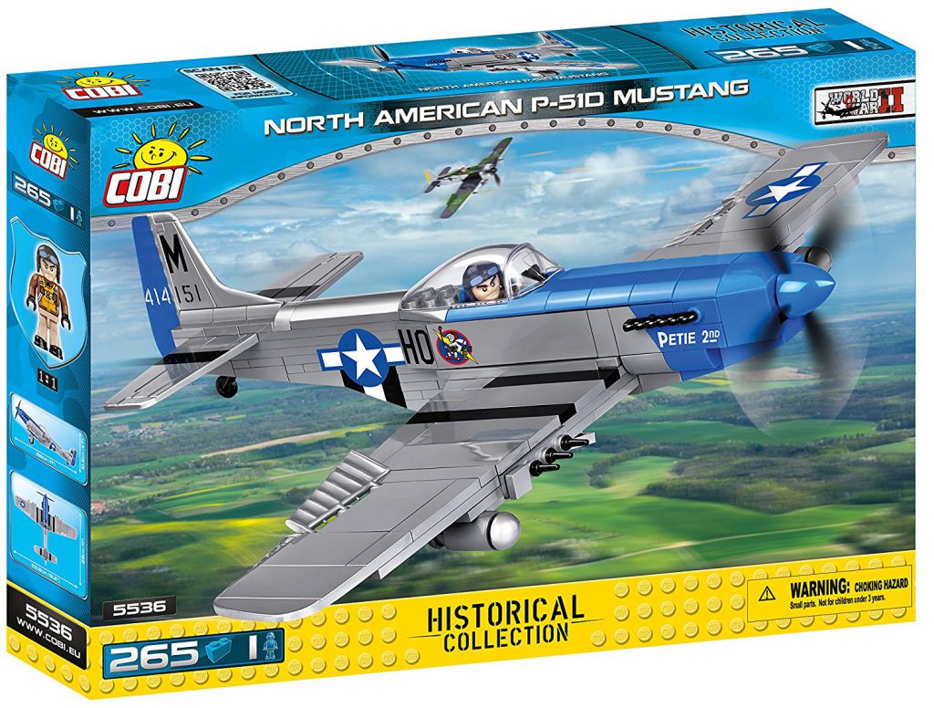 COBI 5536 - Small Army - North American P-51D Mustang 265 pi&egrave;ces 1 personnage
