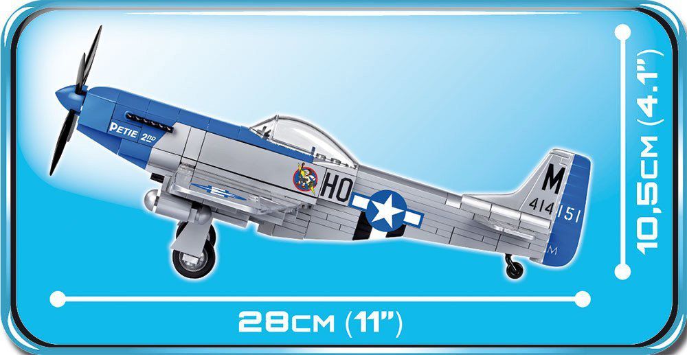 COBI 5536 - Small Army - North American P-51D Mustang 265 pi&egrave;ces 1 personnage