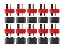 Connecteur : prise Deans (T) avec capuchon  M&acirc;le (10pcs)