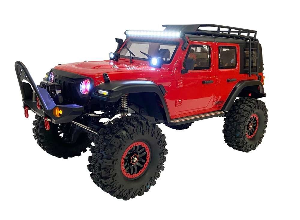 Crawler RC DF-4S PRO Rouge 4WD avec Leds et Treuil 1/10 - 3164