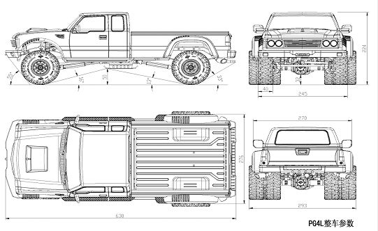 Crawling kit - PG4L 1/10 4x4 Pick up