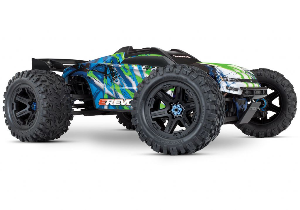 E-REVO2 6S VERT/BLEU - 4x4 - 1/10 BRUSHLESS - VXL TSM TQI ID - SANS AQ/CHG - TRAXXAS - TRX86086-4-GRN