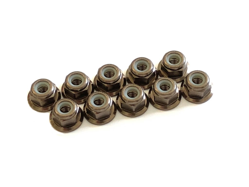 Ecrou hexagonal nylstop &eacute;paul&eacute; en aluminium M3 (S10) - GF-0401-033