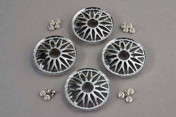 ENJOLIVEURS CHROME POUR JANTES BBS (4) + VIS (12)