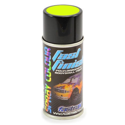 FAST271 -&nbsp;Fastrax Fast Finish Peinture en a&eacute;rosol jaune fluo 150ML pour lexan