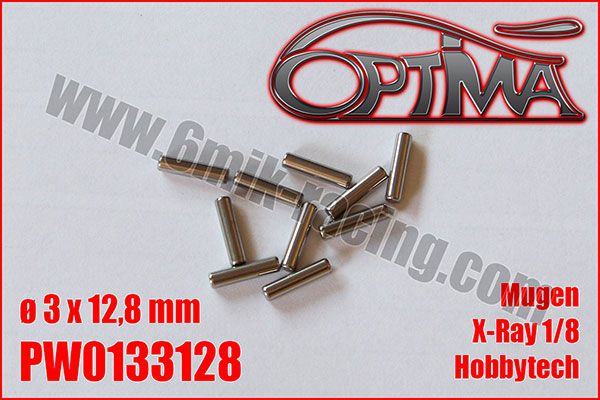 Goupilles de Cardans &oslash;3 x 12,8mm -HB / XRay / MBX / Hobbytech (10pcs)