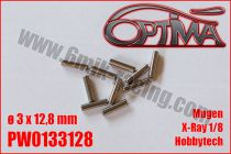 Goupilles de Cardans &oslash;3 x 12,8mm -HB / XRay / MBX / Hobbytech (10pcs)