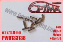 Goupilles de Cardans &oslash;3 x 13,8mm HB / XRay / MBX / TLR / SVM (10pcs)