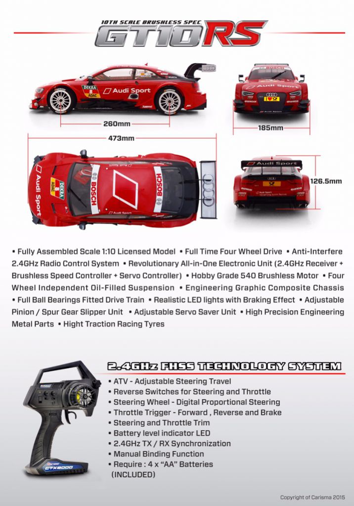 GT10RS AUDI RS5 DTM 2014 (#8 ROUGE)